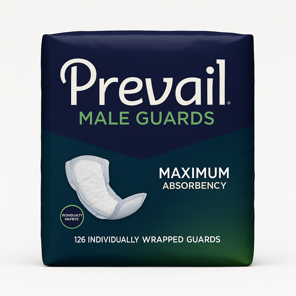 Prevail® Male Guards – Maximum Absorbency, Case of 126