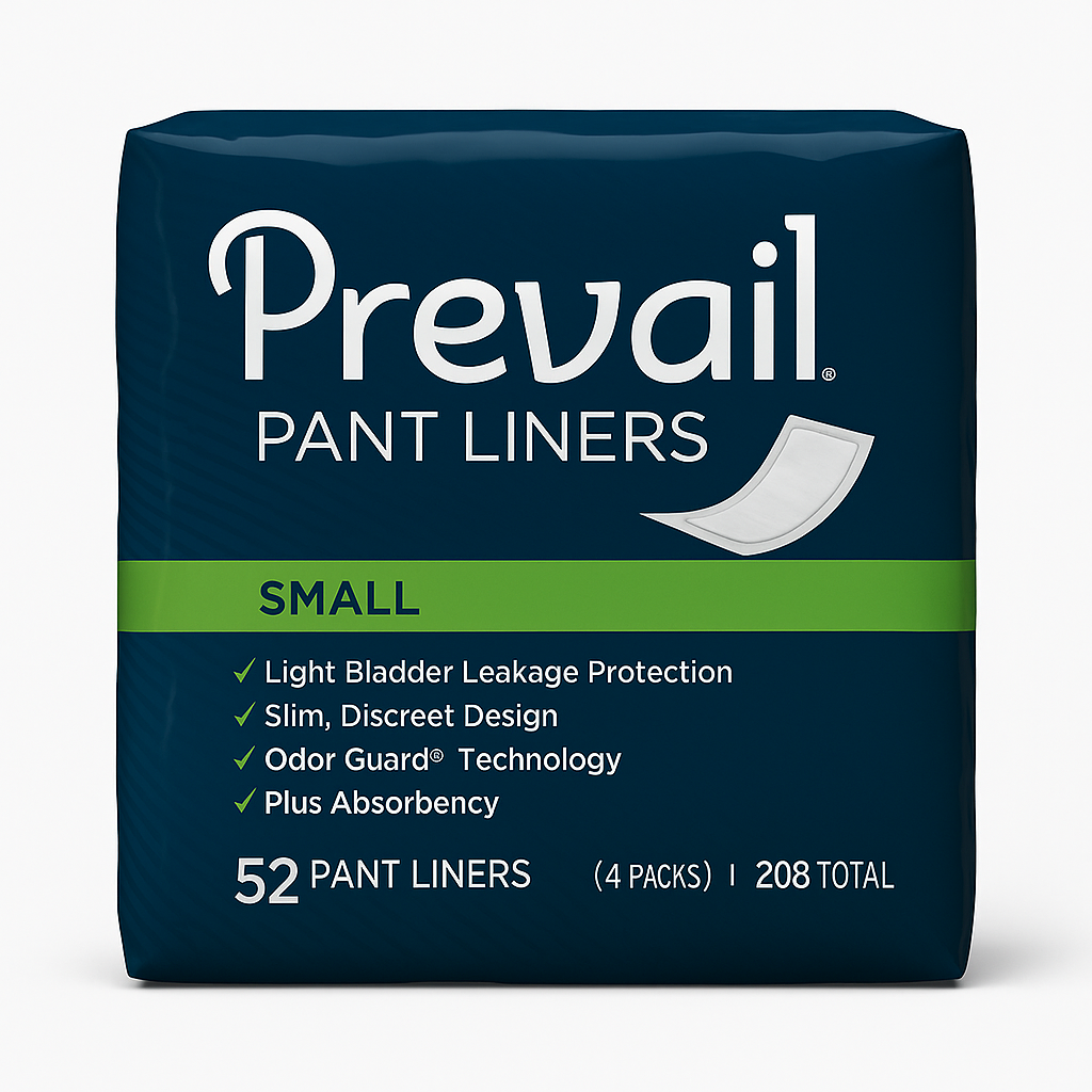 Prevail® Pant Liners – Multiple Sizes (Case of 4 Bags)