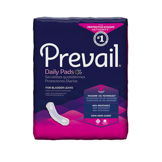 Prevail® Overnight Bladder Control Pads – Maximum Absorbency (Case of 120)