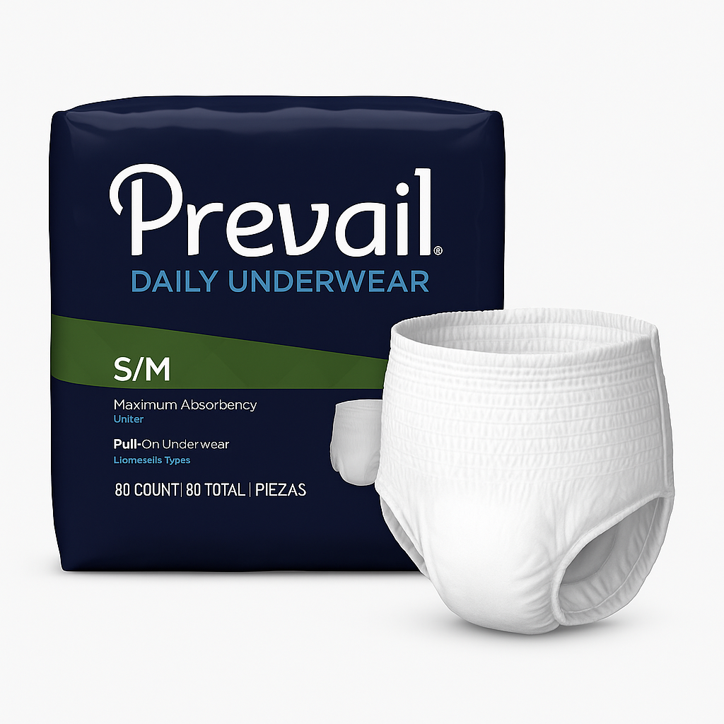 Prevail Daily Underwear – Maximum Absorbency, Unisex (Case of 4 Bags)