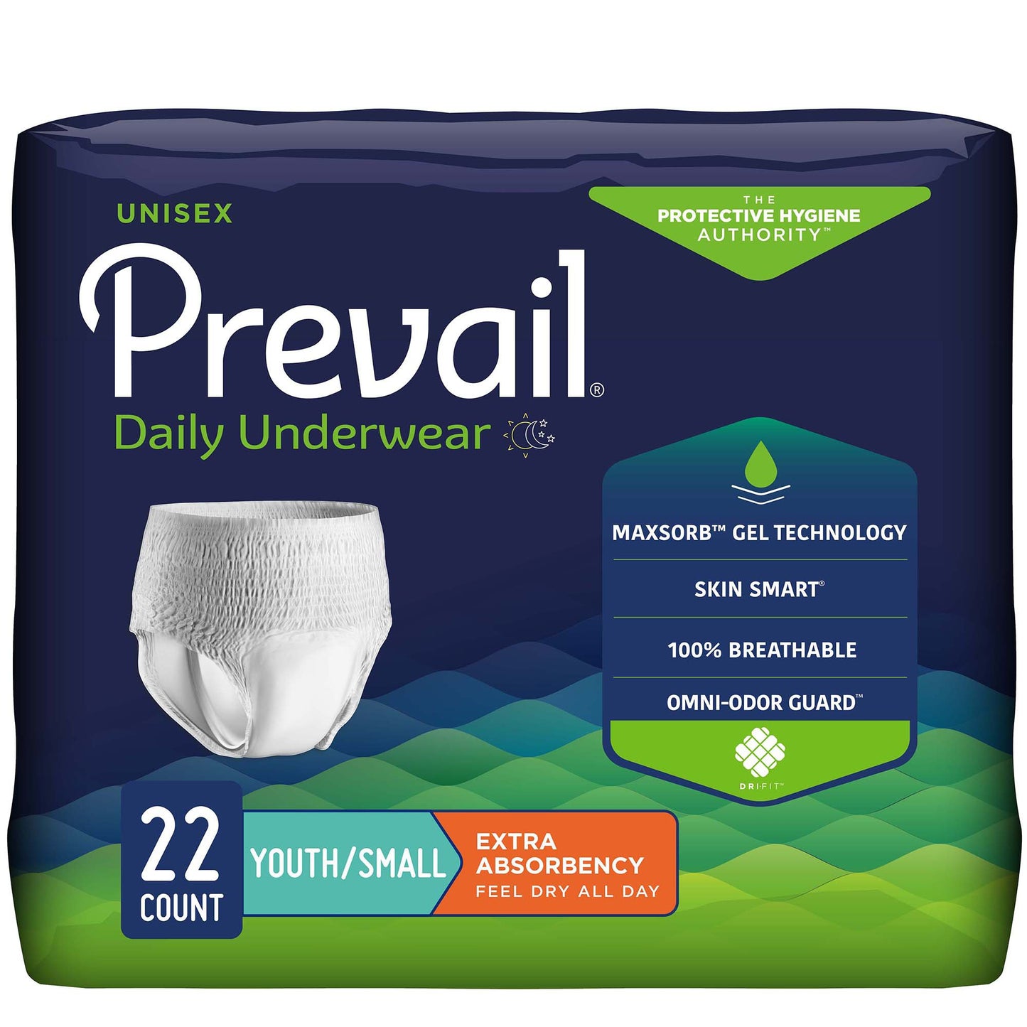 Prevail Daily Underwear – Maximum Absorbency, Unisex (Case of 4 Bags)