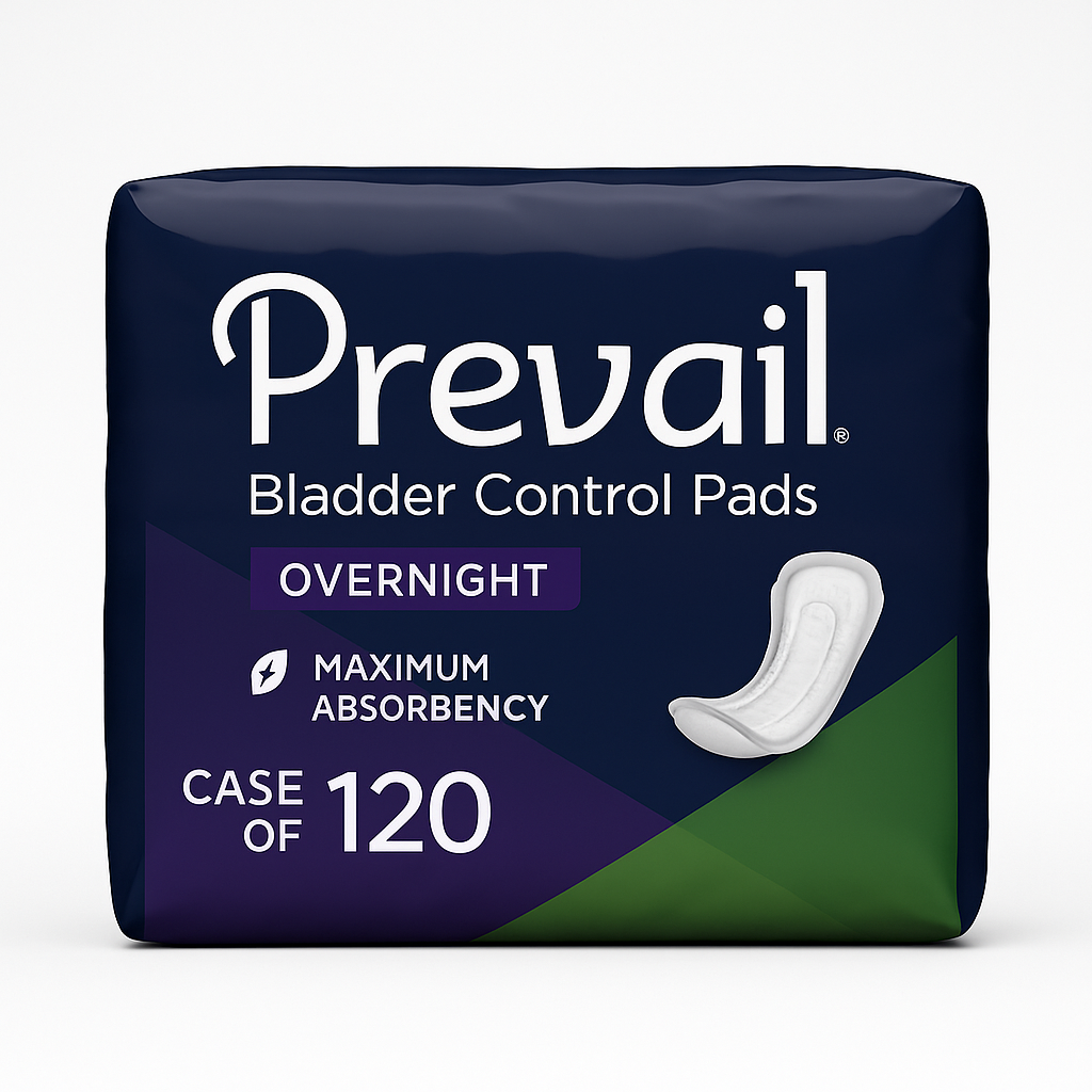 Prevail® Overnight Bladder Control Pads – Case of 120