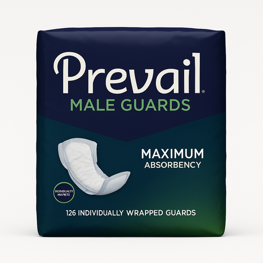 Prevail® Male Guards – Maximum Absorbency, Case of 126