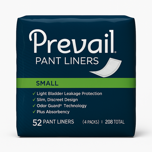 Prevail® Pant Liners – Multiple Sizes (Case of 4 Bags)